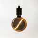 Látványos, G130-as (13cm) méretű, borostyánszínű vintage filament LED izzó