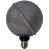 Látványos, G130-as (13cm) méretű, borostyánszínű vintage filament LED izzó