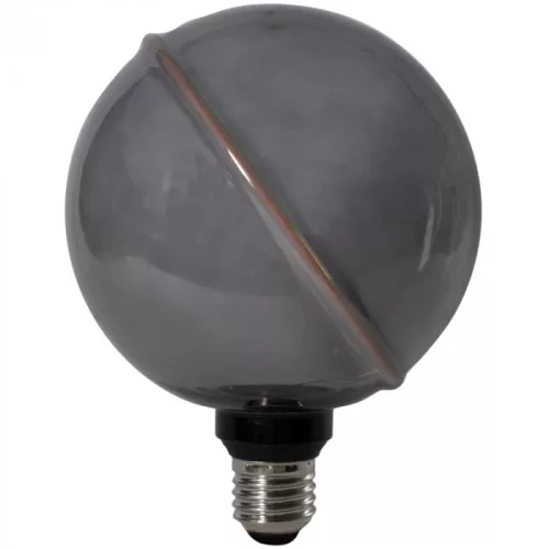 Látványos, G130-as (13cm) méretű, borostyánszínű vintage filament LED izzó