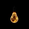 Nagyméretű, A110-es, borostyánszínű vintage LED izzó texturált, hullámos üveggel