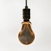 Nagyméretű, A110-es, füstüvegű vintage LED izzó texturált felülettel
