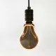 Nagyméretű, A110-es, füstüvegű vintage LED izzó texturált felülettel