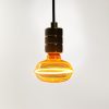 Nagyméretű, borostyánszínű G103 vintage LED izzó egyedi, UFO stílusú filamenttel