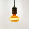 Nagyméretű, borostyánszínű G103 vintage LED izzó egyedi, UFO stílusú filamenttel