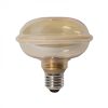 Nagyméretű, borostyánszínű G103 vintage LED izzó egyedi, UFO stílusú filamenttel