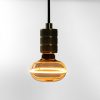 Nagyméretű, füstös üveg színű G130 vintage LED izzó egyedi, UFO stílusú filamenttel