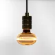 Nagyméretű, füstös üveg színű G130 vintage LED izzó egyedi, UFO stílusú filamenttel