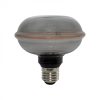 Nagyméretű, füstös üveg színű G130 vintage LED izzó egyedi, UFO stílusú filamenttel