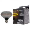 Nagyméretű, füstös üveg színű G130 vintage LED izzó egyedi, UFO stílusú filamenttel