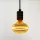 Nagyméretű, borostyánszínű G130 vintage LED izzó egyedi, UFO stílusú filamenttel