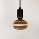 Nagyméretű, füstös üveg színű G130 vintage LED izzó egyedi, UFO stílusú filamenttel