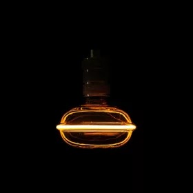 Nagyméretű, füstös üveg színű G130 vintage LED izzó egyedi, UFO stílusú filamenttel