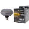 Nagyméretű, füstös üveg színű G130 vintage LED izzó egyedi, UFO stílusú filamenttel