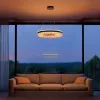 Függesztett elegáns gyűrűs kristály csillár 80W Ø50cm, CCT, Fekete