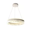 Függesztett elegáns gyűrűs kristály csillár 80W Ø50cm, CCT, Fehér