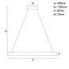 Függesztett Luxus kristály csillár 80W Ø50cm, CCT, Fekete