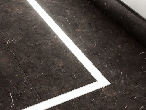 burkolatba építhető alumínium profil 