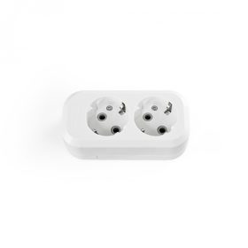 Videx Titanum 2-es földelt dugalj, IP20, falon kívüli