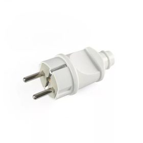 Videx Titanum fehér színű szerelhető földelt dugvilla (16A) nagy teljesítményű eszközökhöz