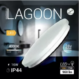   Lagoon vízvédett mennyezeti lámpa 16 W ø230 mm természetes fehér IP44