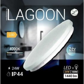   Lagoon vízvédett mennyezeti lámpa 24 W ø320 mm természetes fehér IP44