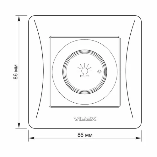 Videx Binera süllyesztett fali dimmer 600W 3 év garancia Fekete