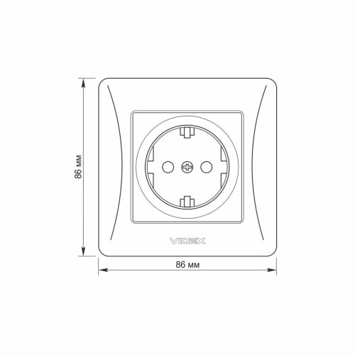 Videx Binera süllyesztett földelt dugalj 3 év garanciával Fehér