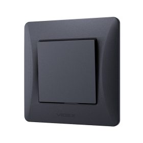   Videx Binera süllyesztett egypólusú kapcsoló 3 év garanciával Fekete