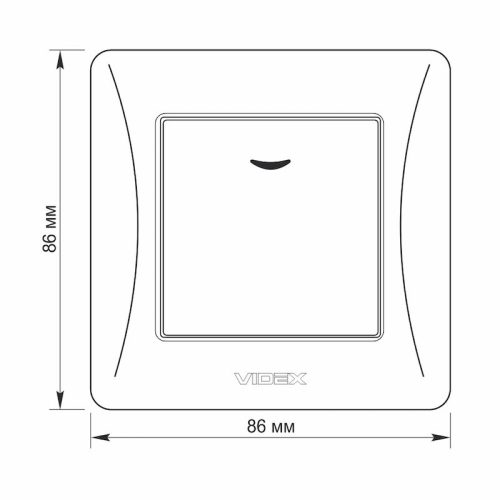 Videx Binera jelzőfényes süllyesztett egypólusú kapcsoló 3 év garanciával Fekete