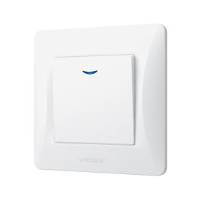   Videx Binera jelzőfényes egypólusú kapcsoló 3 év garanciával Fehér