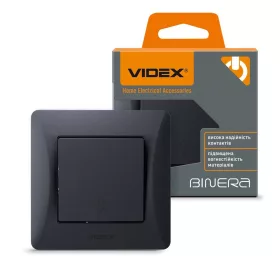   Videx Binera süllyesztett váltókapcsoló 3 év garanciával Fekete