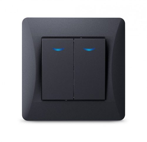 Videx Binera jelzőfényes süllyesztett csillárkapcsoló 3 év garanciával Fekete