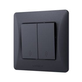   Videx Binera süllyesztett dupla váltókapcsoló 3 év garanciával Fekete