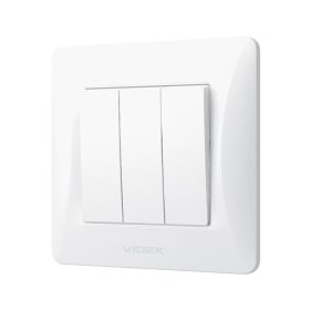   Videx Binera süllyesztett hármas csillár kapcsoló 3 év garanciával Fehér