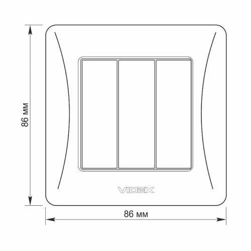 Videx Binera süllyesztett hármas csillár kapcsoló 3 év garanciával Fehér