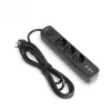 Oncord Professzionális 3-as Hosszabbító Kapcsolóval 2xUSB-A és 1xUSB-C Csatlakozóval 3 Méter Kábel Fekete 230V Max. 3680W 16A IP20 – Videx