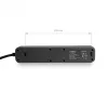 Oncord Professzionális 3-as Hosszabbító Kapcsolóval 2xUSB-A és 1xUSB-C Csatlakozóval 3 Méter Kábel Fekete 230V Max. 3680W 16A IP20 – Videx