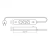 Oncord Professzionális 3-as Hosszabbító Kapcsolóval 2xUSB-A és 1xUSB-C Csatlakozóval 3 Méter Kábel 230V Max. 3680W 16A IP20 – Videx