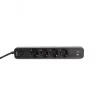 Oncord Professzionális 4-es Hosszabbító Kapcsolóval USB-A és USB-C Csatlakozóval 3 Méter Kábel Fekete 230V Max. 3680W 16A IP20 – Videx