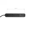 Oncord Professzionális 4-es Hosszabbító Kapcsolóval USB-A és USB-C Csatlakozóval 3 Méter Kábel Fekete 230V Max. 3680W 16A IP20 – Videx