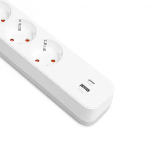 Oncord Professzionális 4-es Hosszabbító Kapcsolóval USB-A és USB-C Csatlakozóval 3 Méter Kábel 230V Max. 3680W 16A IP20 – Videx