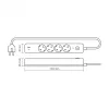 Oncord Professzionális 4-es Hosszabbító Kapcsolóval USB-A és USB-C Csatlakozóval 3 Méter Kábel 230V Max. 3680W 16A IP20 – Videx