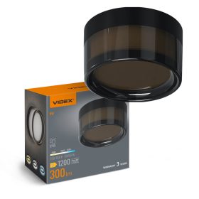 Videx BHD01 9W-os fekete házas vízálló LED lámpa állítható meleg fényszínekkel