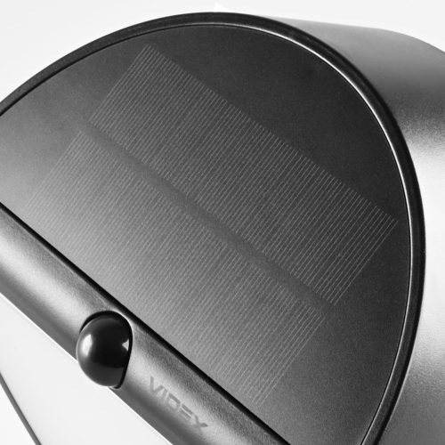 VIDEX Napelemes Fali Lámpa – Mozgásérzékelővel, Kerek