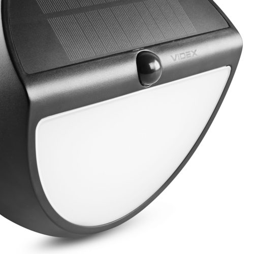 VIDEX Napelemes Fali Lámpa – Mozgásérzékelővel, Kerek