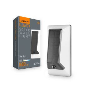   VIDEX Napelemes Fali Lámpa – Mozgásérzékelővel, Téglatest