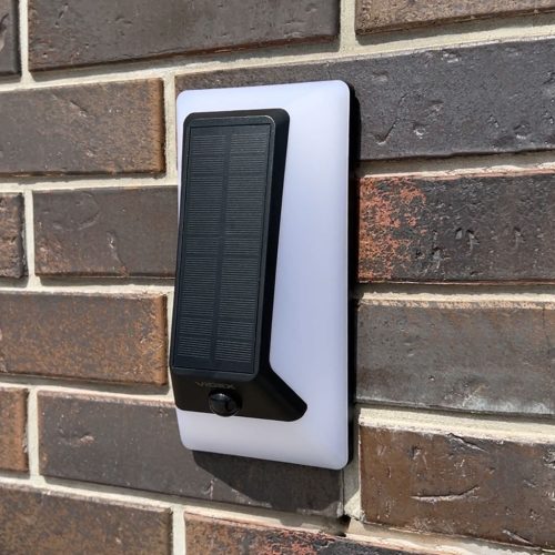 VIDEX Napelemes Fali Lámpa – Mozgásérzékelővel, Téglatest