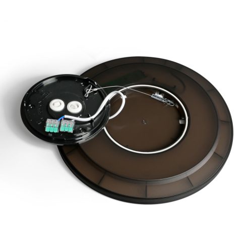 Videx IP54 vízálló, fekete kerek CCT LED mennyezeti lámpa 2400lm fényerővel