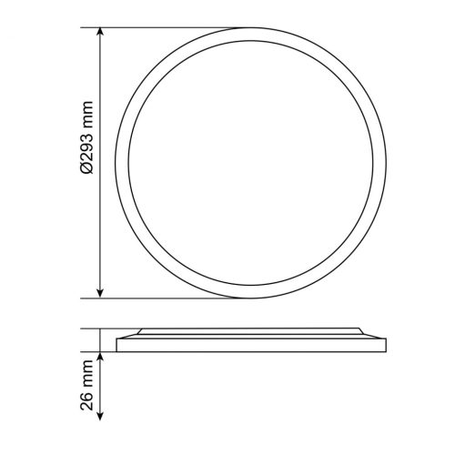 Videx IP54 vízálló, fekete kerek CCT LED mennyezeti lámpa 2400lm fényerővel