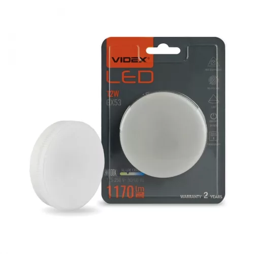 GX53 foglalatú fényforrás 12W 1170lm meleg fehér-Videx